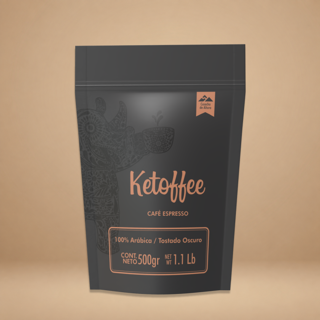 Café Espresso Tostado Ketoffee, bolsa de 500 gramos